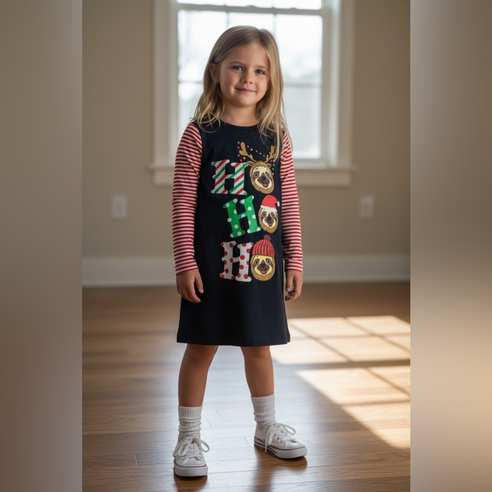 Festive Pug Long Sleeve Shirt